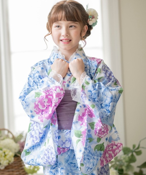 着物・浴衣・和小物 Catherine Cottage 140 Catherine Cottage 浴衣 2WAYセパレート浴衣セット キッズ 子供