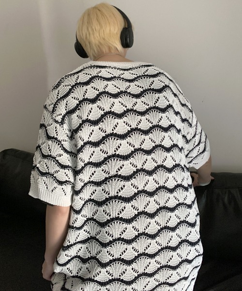 NEOS（KOKUYO） サマーニット セーター ニット 「FVLMEN」wave border