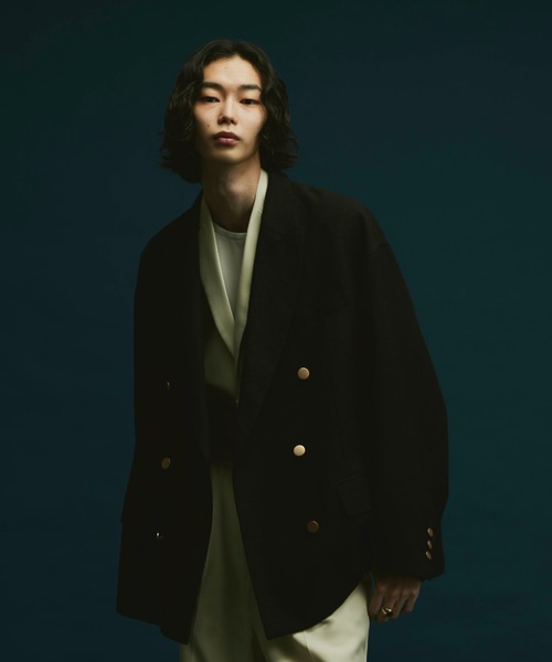 soerte テーラードジャケット　ブラック soerte ジャケット テーラードジャケット Oversized double