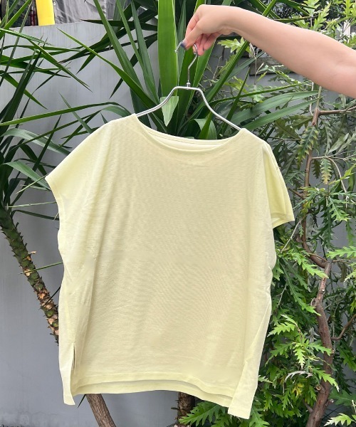 tシャツ 「夏の1枚着におすすめ」フレンチスリーブシアーカットソー レディース