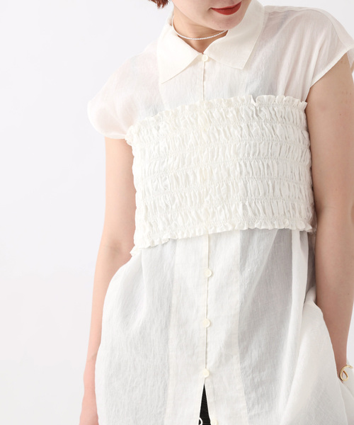 Spick＆Span シャツ ブラウス ビスチェコンビチュニックシャツ  