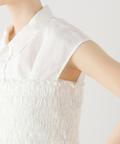 Spick＆Span シャツ ブラウス ビスチェコンビチュニックシャツ  