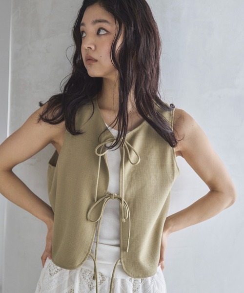 即購入可能です☆ツイードジレ　リボンツイード　ベスト tweed vest 即購入可能です☆ツイードジレ リボンツイード ベスト tweed