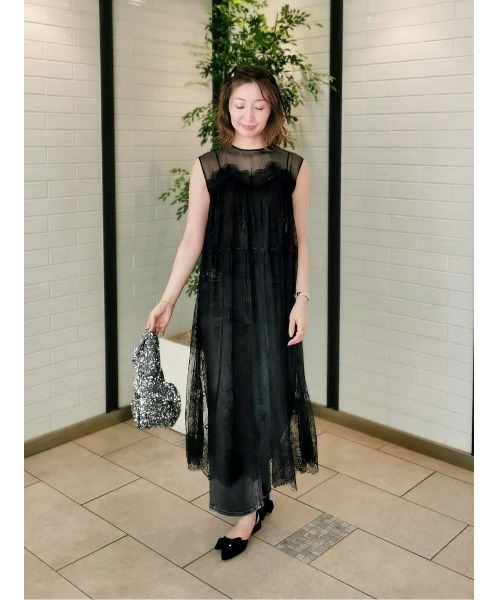 LOULOU WILLOUGHBY ワンピース 「LOULOU WILLOUGHBY」レース切替