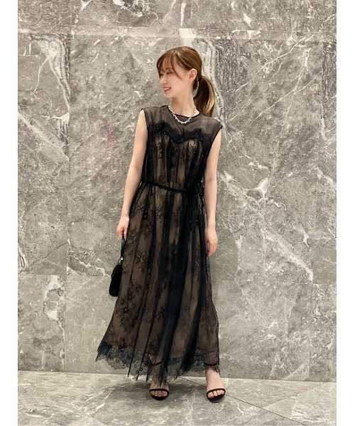 LOULOU WILLOUGHBY ワンピース 「LOULOU WILLOUGHBY」レース切替