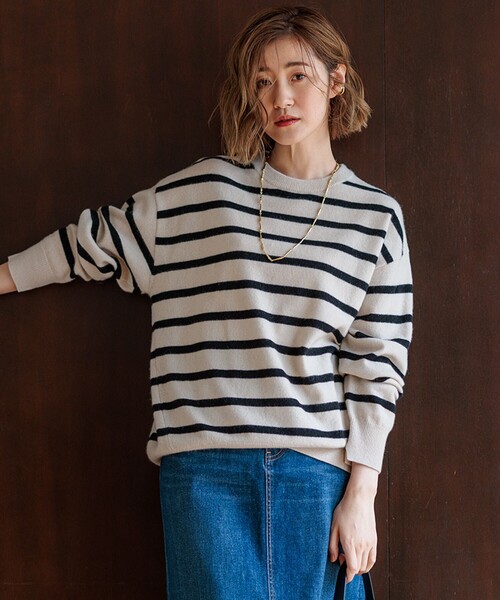 23区 ニット セーター 「Oggi2月号掲載/洗える」ピュアカシミヤ