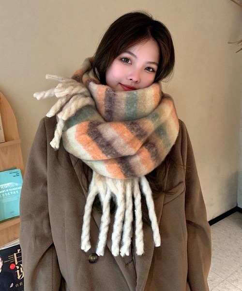 WESTSEA（ウエストシー） マフラー ストール モヘアタッチ