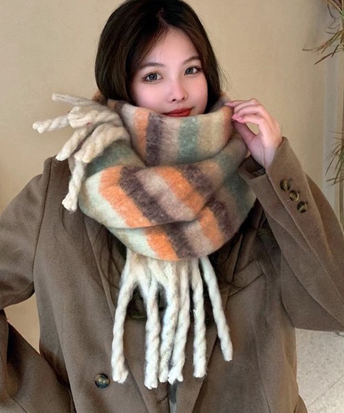 WESTSEA（ウエストシー） マフラー ストール モヘアタッチ