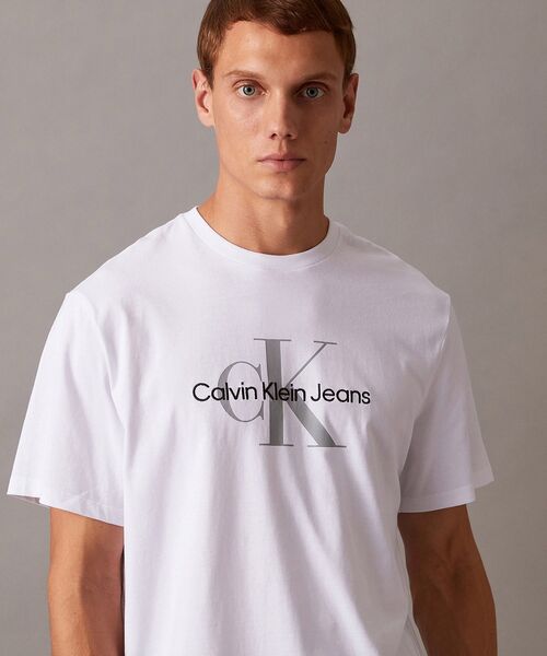 お洒落★ ★CKモノグラム ロゴTシャツ メンズ 半袖 Tシャツ - モノグラムロゴTシャツ | カルバン・クライン 公式