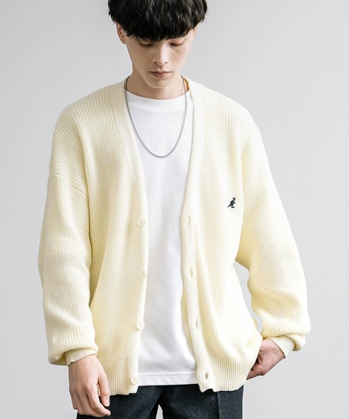 KANGOL（カンゴール） カーディガン 別注コラボワンポイント刺繍ニット