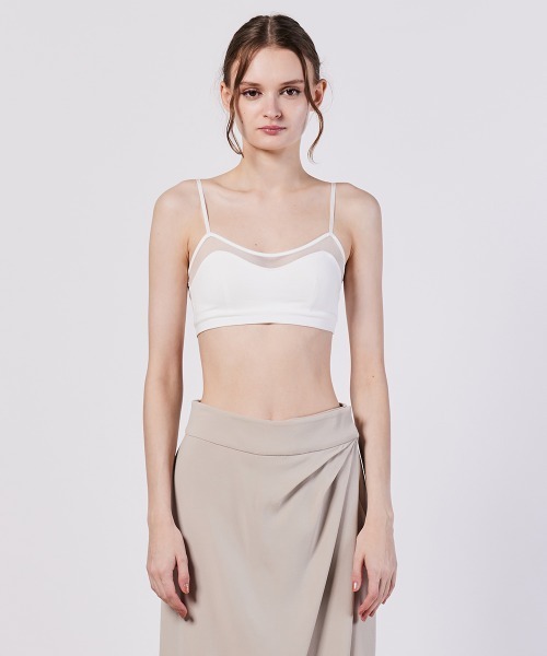 Sov. インナーシャツ 肌着 Sov./ シースルーブラトップ レディース