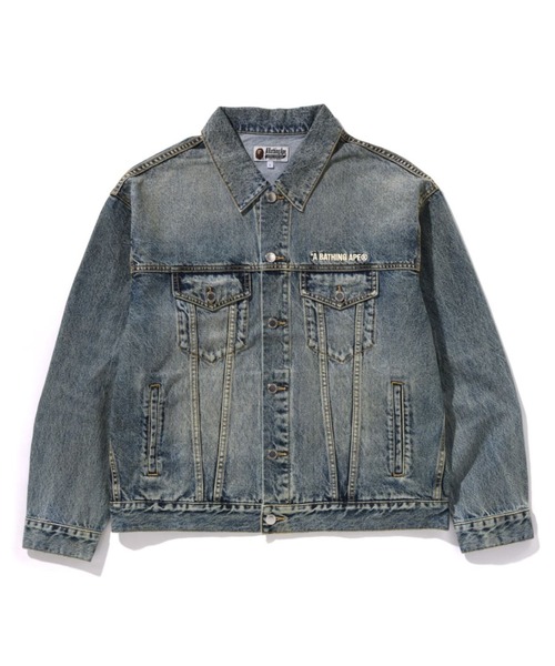 A BATHING APE デニムジャケット gジャン DISTRESSED 13OZ DENIM  