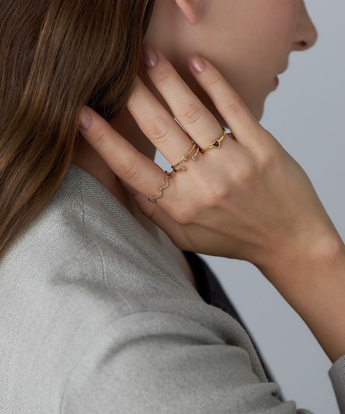 華やか♪*4℃*The Tidal Collection K10イエローゴールド リング The Tidal】K10イエローゴールド リング（リング）｜4