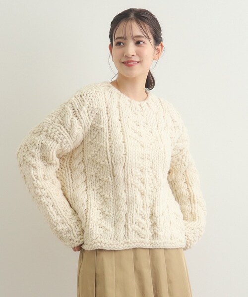 ローラアシュレイ　ニットセーター　ペルーニット LAURA ASHLEY ニット セーター 「毛100％／ペルーニット」プル