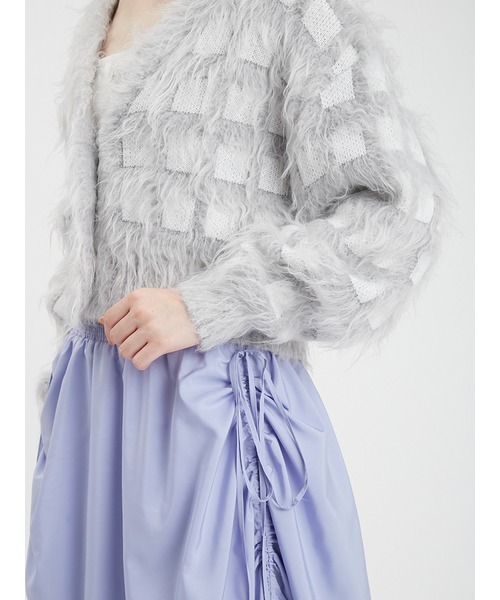 カーディガン ファーリーチェックカーディガン レディース FURFUR カーディガン ファーリーチェックカーディガン