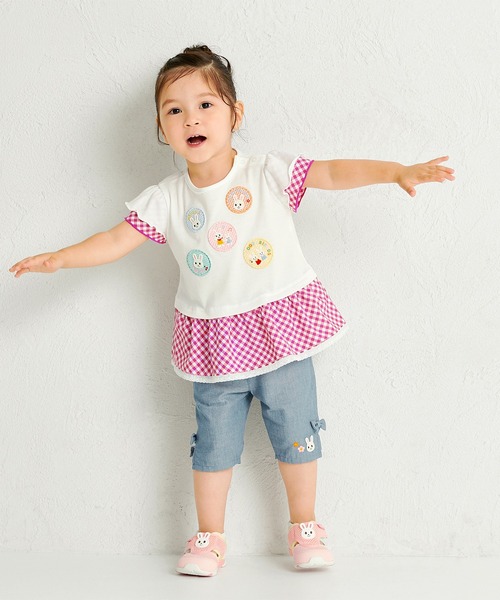 MIKI HOUSE（ミキハウス） tシャツ ビタミンカラーうさこフリル半袖T