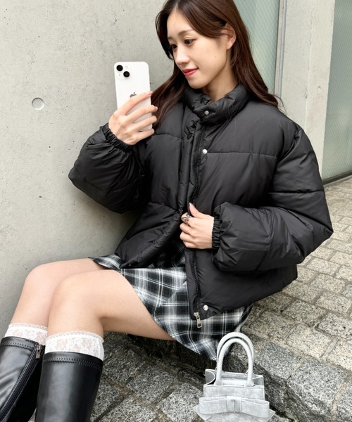 Loueme ダウンコート ダウンジャケット ショートパファージャケット