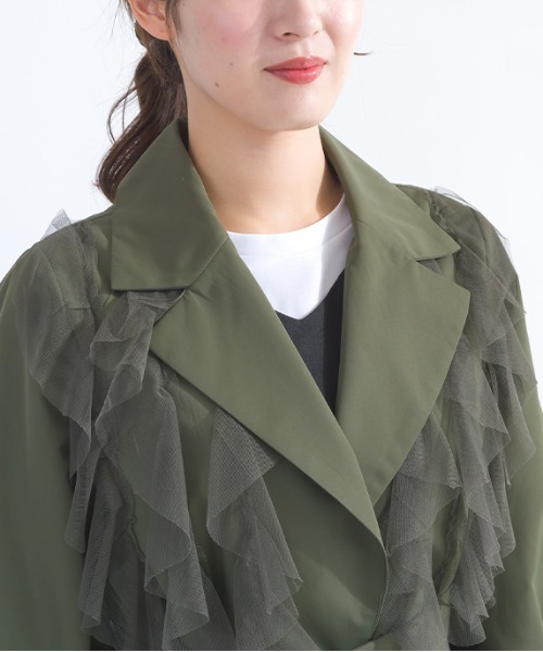 PICCIN（ピッチン） コート アウター フロントフリルドレスコート