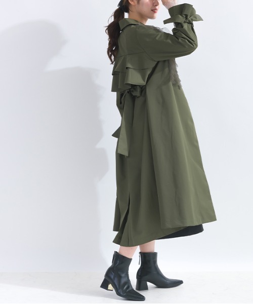 PICCIN（ピッチン） コート アウター フロントフリルドレスコート