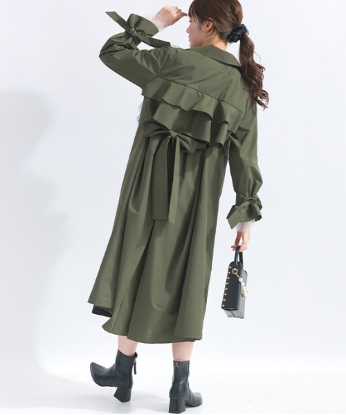 PICCIN（ピッチン） コート アウター フロントフリルドレスコート