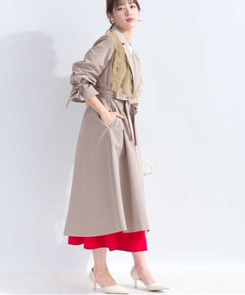 PICCIN（ピッチン） コート アウター フロントフリルドレスコート