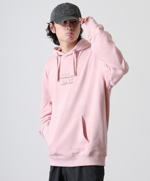 GUESSピンクパーカー GUESS（ゲス） パーカー GUESS GUESS EMBRO HOODIE SWEATSHIRT