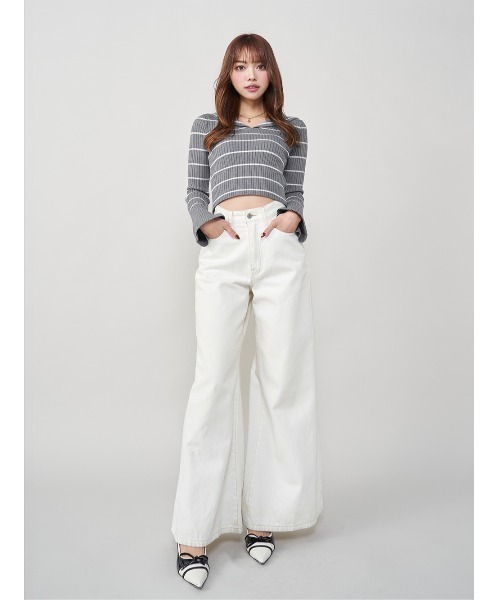 darichセーラー襟付きニットワンピース Darich ニット セーター セーラーカラーニットトップス