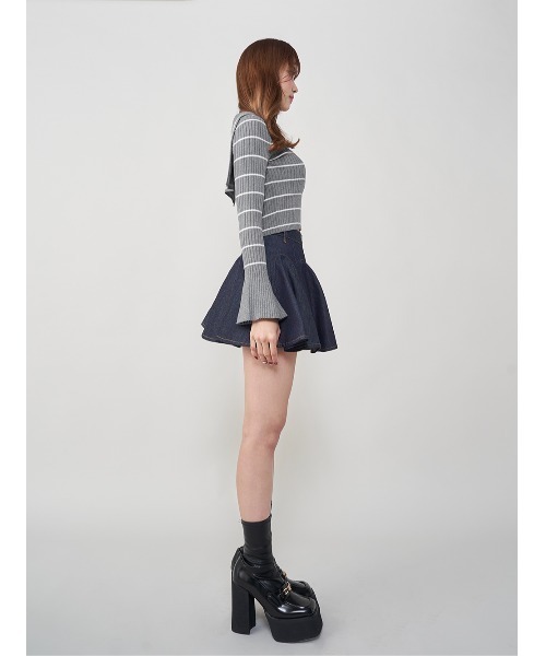 Darich セーラーカラーニットトップス ネイビー ダーリッチ Darich セーラーカラーニットトップス （ネイビー