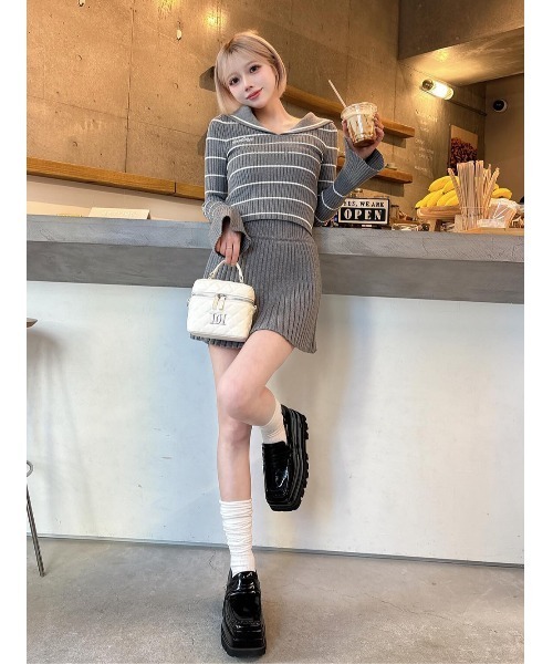 darichセーラー襟付きニットワンピース darichセーラー襟付きニットワンピース ダーリッチ Darich