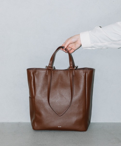新品 Beaure ビュレ 本革 ダブルハンドル 2WAYトートバッグ ベージュ 新品 Beaure ビュレ 本革 ダブルハンドル 2WAYトートバッグ ベージュ