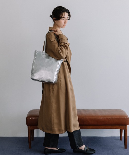 新品 Beaure ビュレ 本革 ダブルハンドル 2WAYトートバッグ ベージュ BEAURE × FREAK'S STORE/ビュレ 別注 ダブルハンドル2WAYトート
