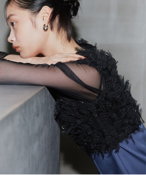 ANDRESD ドレス 「2点セットアイテム」フリンジグリッターセットドレス