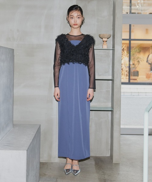 ANDRESD ドレス 「2点セットアイテム」フリンジグリッターセットドレス