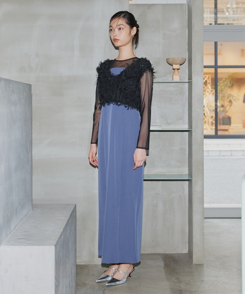 ANDRESD ドレス 「2点セットアイテム」フリンジグリッターセットドレス