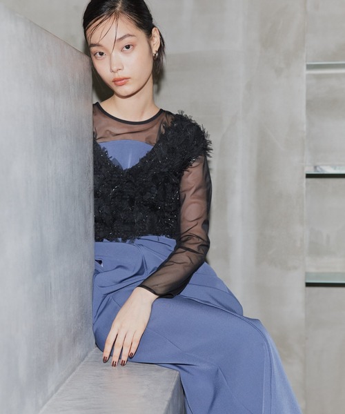 glitter shaggy dress フリンジパーティードレス glitter shaggy dress フリンジパーティードレス