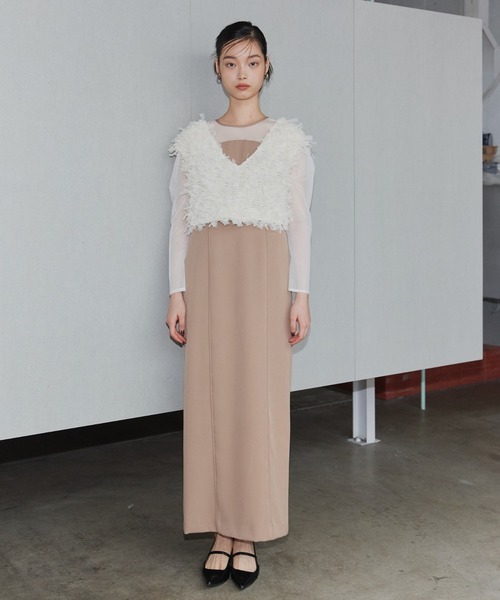 ANDRESD ドレス 「2点セットアイテム」フリンジグリッターセットドレス