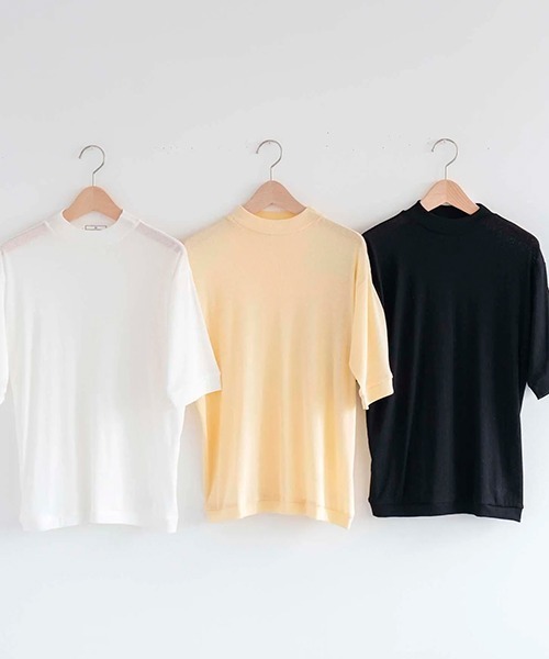 D tシャツ コットンスーピマテレコボトルネック レディース