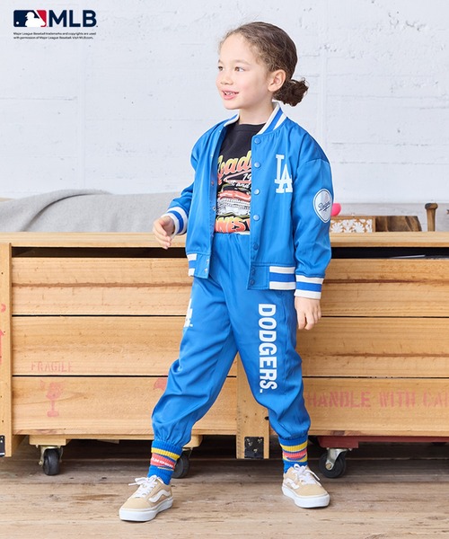 MLB セットアップ 「MLB」別注ナイロンスタジャン キッズ 子供服