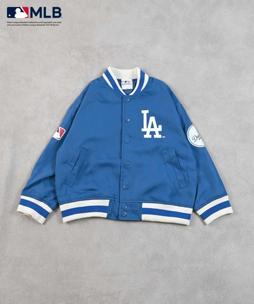 Dodgers ナイロンセットアップ MLB セットアップ 「MLB」別注ナイロンスタジャン キッズ 子供服
