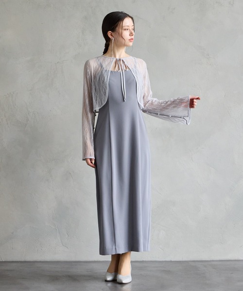 ストレッチレースロングスリーブ2WAYボレロ ストレッチレースロングスリーブ2WAYボレロ（カーディガン/ボレロ