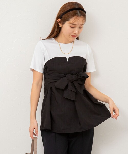 NOLLEY'S tシャツ 「追加」「WEB先行発売」ビスチェ風コンビT