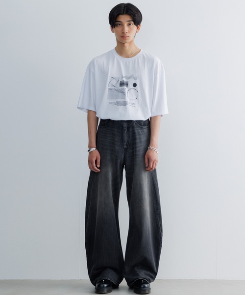 【新品】ノーソーイングニット　ジオメトリックニットTシャツ ノーソーイングニットTシャツ】｜チャコット