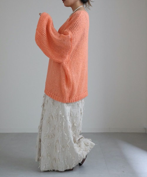 「sakishimatokyo」 Vネックニット FREE パープル レディース_画像3