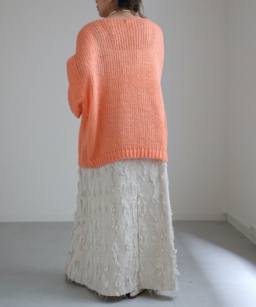 「sakishimatokyo」 Vネックニット FREE パープル レディース_画像4