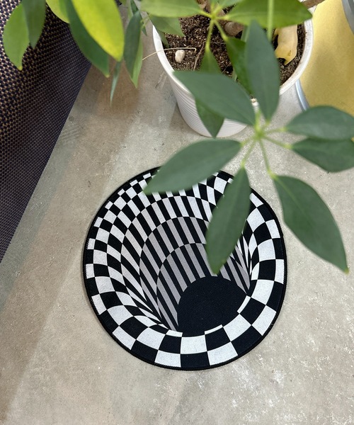 CALIFORNIA OUTFITTERS ラグ ラグマット 3-2A38 ラグ TRICK ART 直径