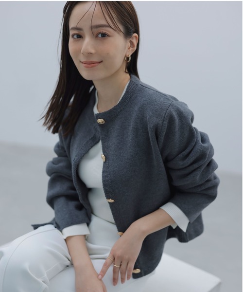 anuans（アニュアンス） ニットカーディガン FREE グレー レディース