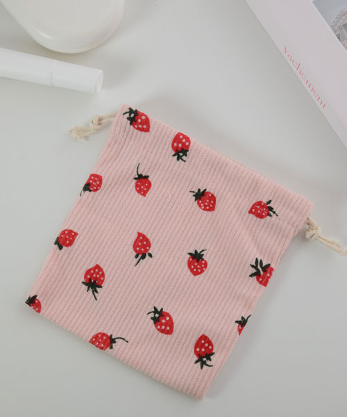 TONE SELECT GOODS ポーチ 「float」いちご デザイン 巾着ポーチ「2