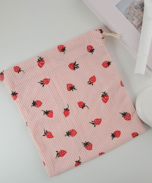 TONE SELECT GOODS ポーチ 「float」いちご デザイン 巾着ポーチ「2