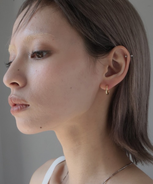 フープピアス セール】ドロップフープピアス / drop hoop pierce (両耳用