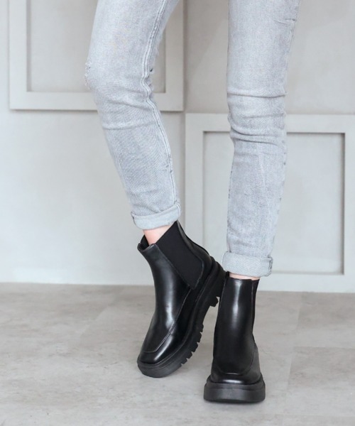 「VIVIAN」 ショートブーツ M ブラック レディース_画像3